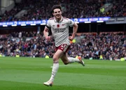 Declan Rice fez o segundo ainda no primeiro tempo Declan Rice fez o segundo ainda no primeiro tempo