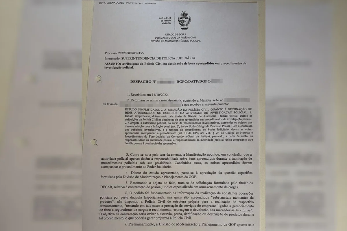 Arquivo que fala sobre destinação de bens apreendidos Arquivo que fala sobre destinação de bens apreendidos