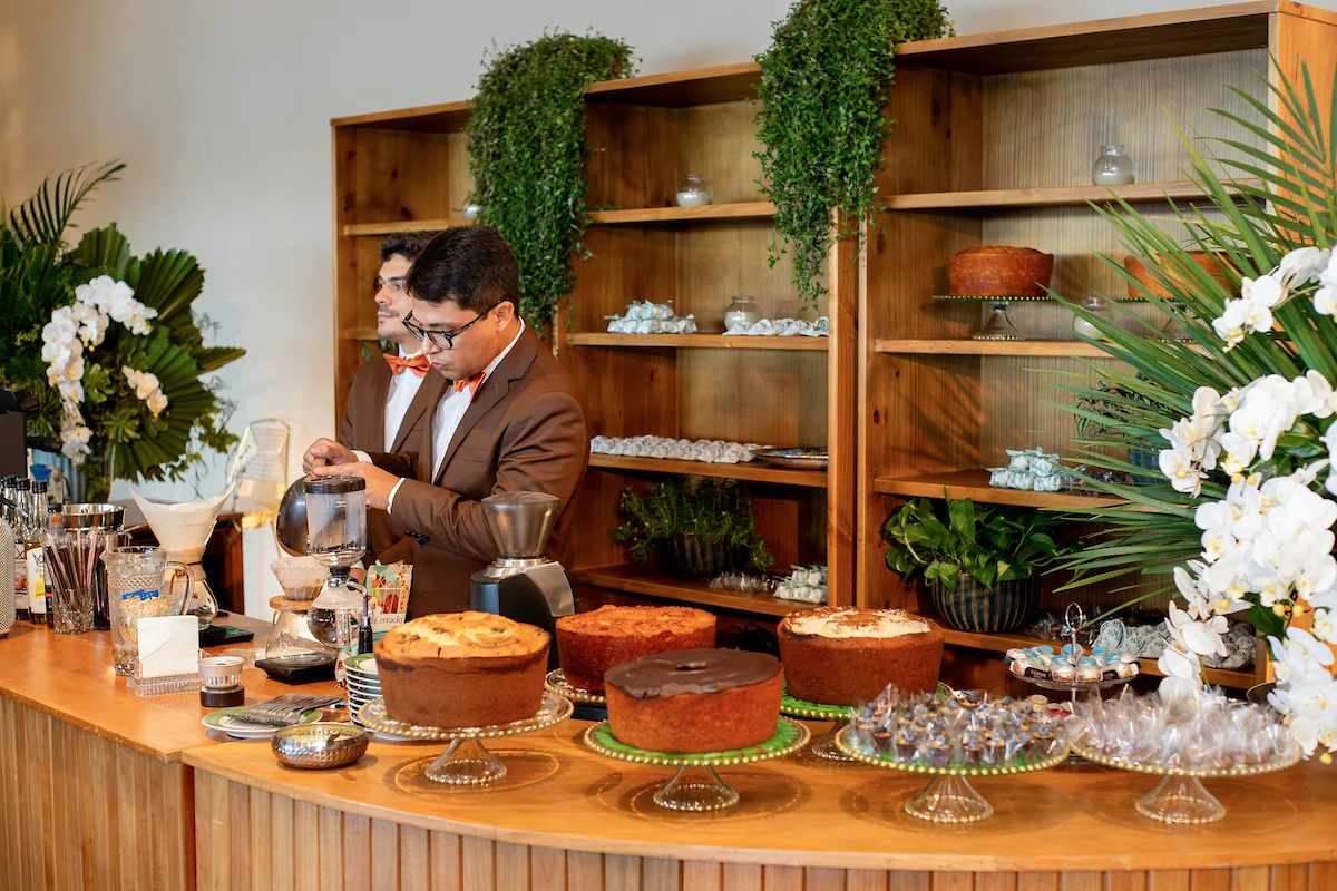Café da tarde para os convidados Café da tarde para os convidados
