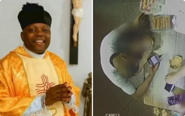 homem negro vestido de padre