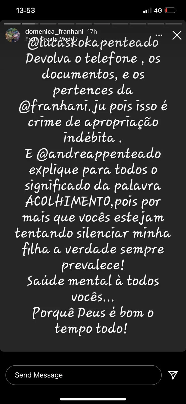 Ex-sogra de Lucas Penteado acusa ator: “Isso é crime!” - imagem 1 Ex-sogra de Lucas Penteado acusa ator: “Isso é crime!” - imagem 1