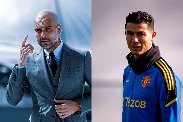 Pep Guardiola e Cristiano Ronaldo
