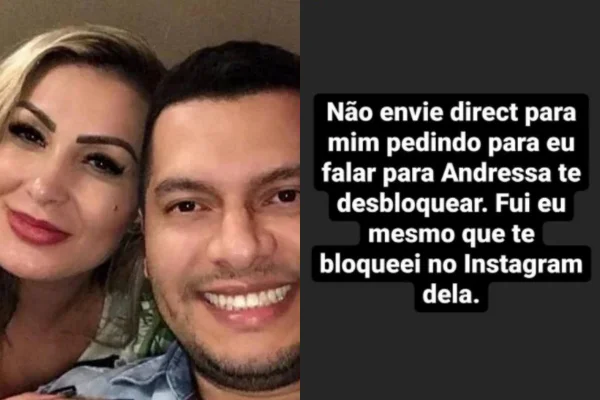 Marido assume redes sociais de Andressa Urach e bloqueia seguidores