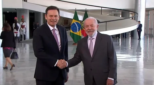 Lula e o primeiro-ministro de Portugal, Luís Montenegro