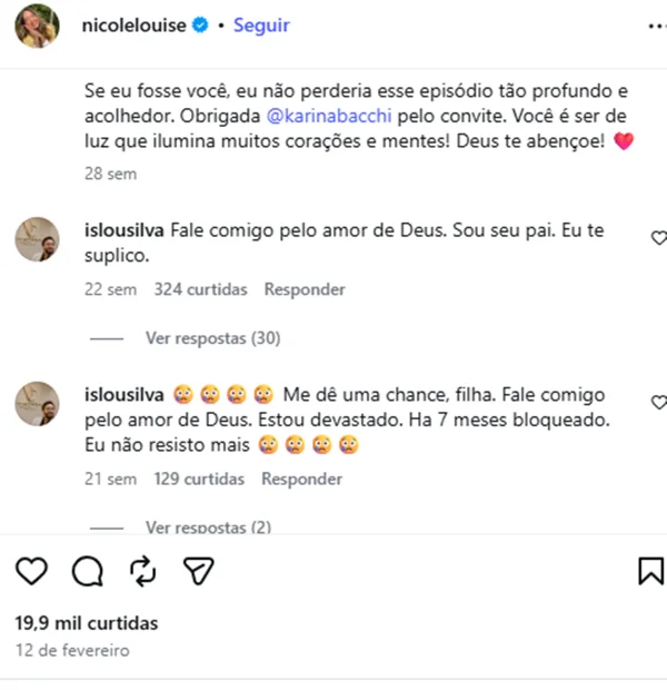 Influenciadora é acusada de se afastar do pai gay após entrar para igreja - destaque galeria Influenciadora é acusada de se afastar do pai gay após entrar para igreja - destaque galeria