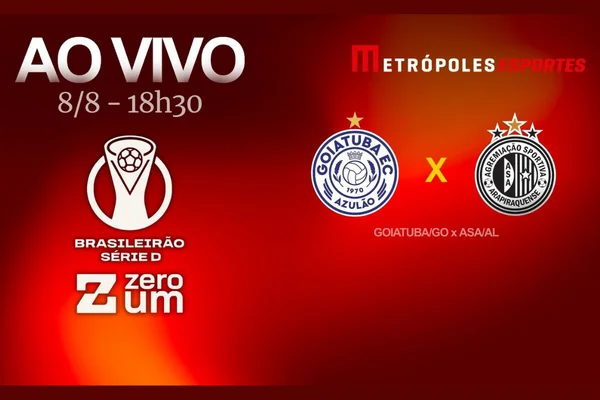 Série D ZeroUm: Metrópoles exibirá quartas entre Goiatuba-GO x ASA-AL