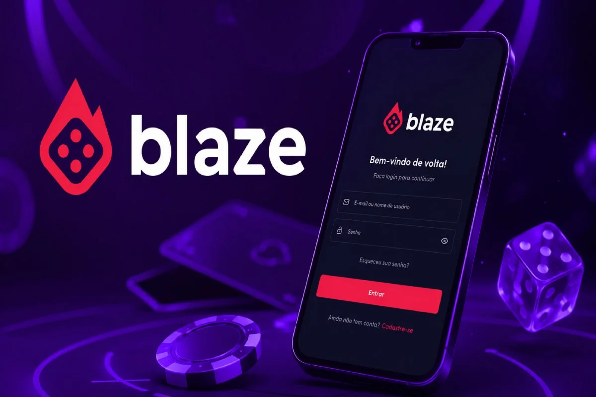 O login na Blaze é rápido pelo celular ou computador O login na Blaze é rápido pelo celular ou computador