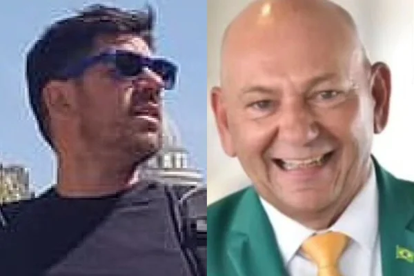 Montagem feita a partir de fotos das redes sociais de Marcelo Adnet e Luciano Hang - Metrópoles