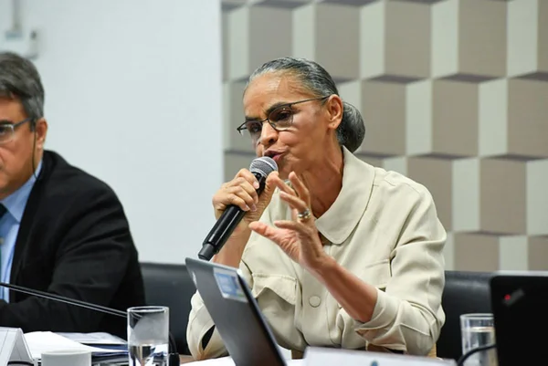 Ministra do Meio Ambiente, Marina Silva, no Senado