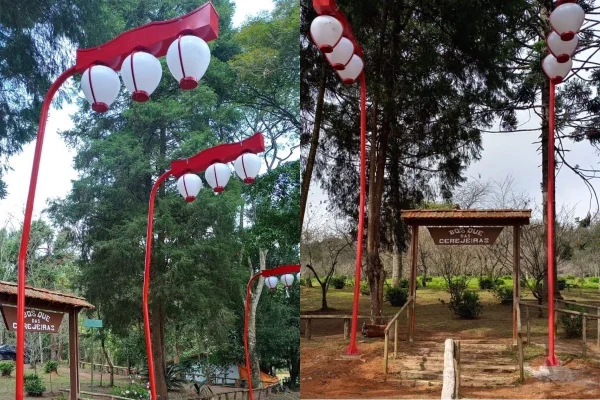 Parque da zona leste de SP recebe luminárias japonesas da Liberdade
