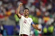 Rodri, jogador da Espanha, no confronto diante da França pela Copa do Mundo Rodri, jogador da Espanha, no confronto diante da França pela Copa do Mundo