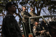 Ensaio para o desfile cívico-militar de 7 de Setembro, na Esplanada dos Ministérios 