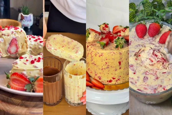 doces de morango cravejado