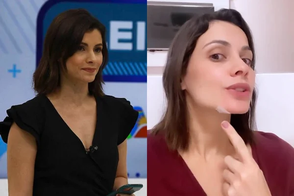 Apresentadora Anne Barretto mostra sequela de queda provocada por desmaio durante debate