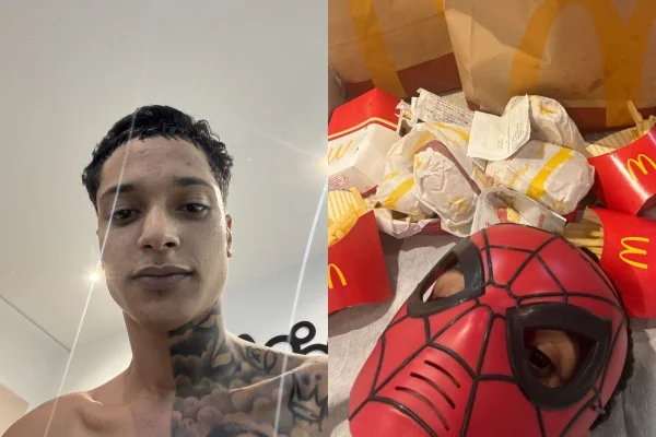 O Oruam aparece em duas selfies