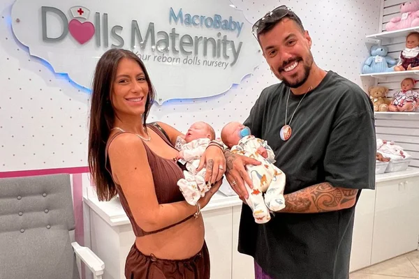 Lipe Ribeiro e Dessa Castorino montam enxoval do filho: ‘coisa que eu nem sabia que existia’
