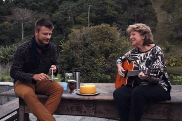 Print colorido de vídeo de Rodrigo Hilbert com a sogra, Tequinha - Metrópoles