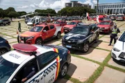 Viaturas das forças de segurança do DF em solenidade na Praça do Buriti Viaturas das forças de segurança do DF em solenidade na Praça do Buriti