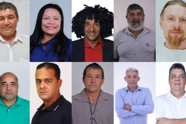 Imagem colorida de candidatos "Capeta" e "Diabo" - Metrópoles