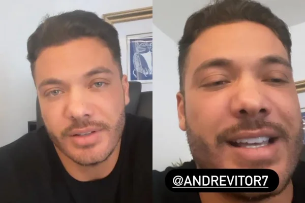 Wesley Safadão em stories do instagram falando de André Vitor