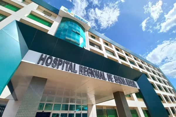 Fachada dos Hospital Regional de Santa Maria, onde Isabella Raíssa dos Santos Lima, está internada na UTI