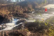 Equipe de mergulhadores do CBMDF atuou no resgate da vítima no ponto conhecido como Poção Equipe de mergulhadores do CBMDF atuou no resgate da vítima no ponto conhecido como Poção