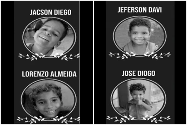 Quatro crianças da mesma família morrem enquanto brincavam em açude