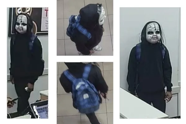 Mascarado persegue pessoas nas ruas da Filadélfia, EUA