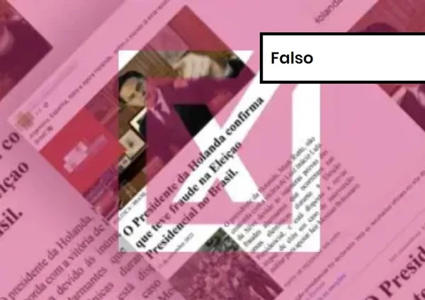 Imagem colorida de postagem falsa sobre as eleições