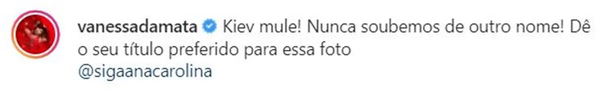 E Vanessa aderiu E Vanessa aderiu