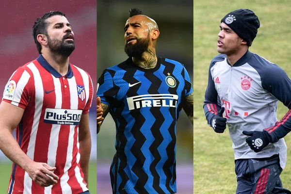Diego Costa, Arturo Vidal e Douglas Costa