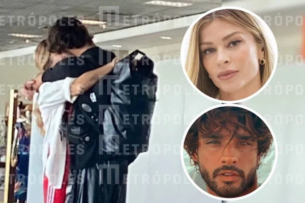 grazi masafera e marlon teixeira se beijam no aeroporto
