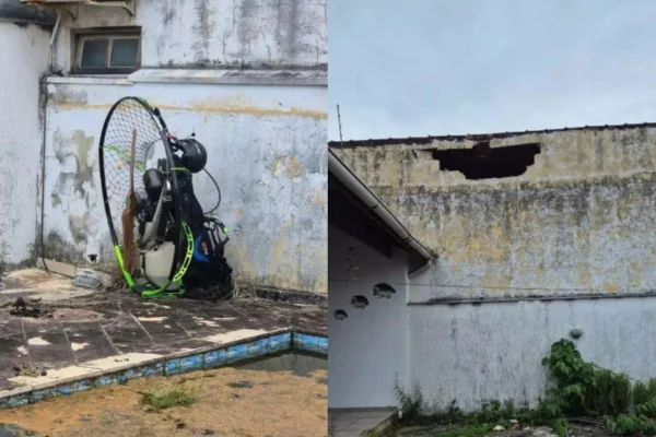 Piloto de paramotor cai em quintal de casa - Metrópoles