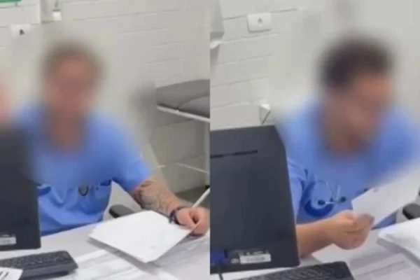 Imagem colorida mostra médico afastado da função após denúncia de paciente dizendo que ele bebeu vodca durante o expediente - Metrópoles