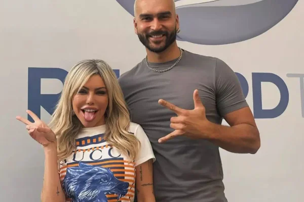Foto colorida de Liziane Gutierrez e Brenno - Metrópoles