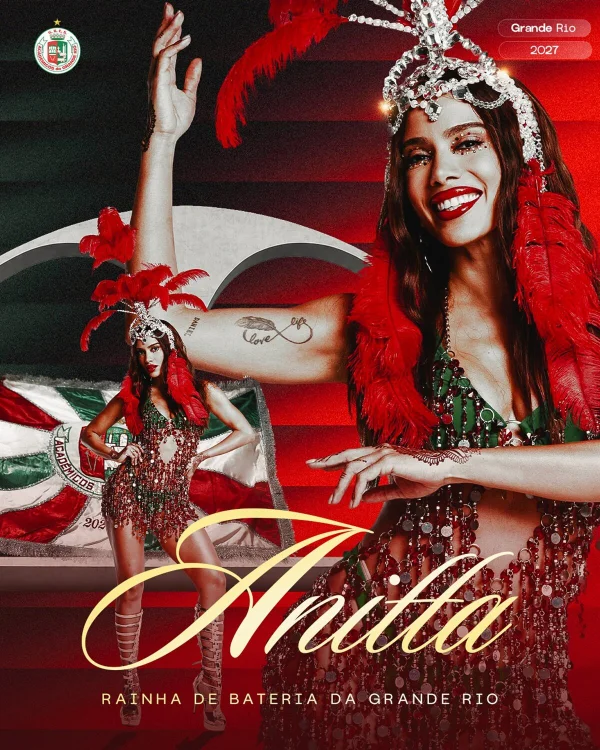 Anúncio de Anitta como Rainha de Bateria da Grande Rio divide opiniões - destaque galeria