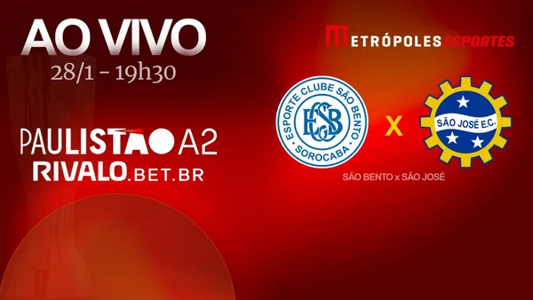 Paulistão A2 2026: assista a São Bento x São José ao vivo no YouTube