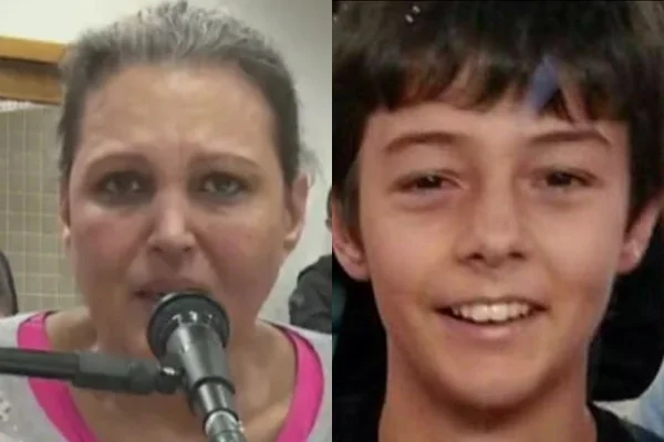 Montagem com fotos coloridas de Edelvânia Wirganovicz, condenada pela morte de Bernardo Uglione Boldrini, de 11 anos, e criança - Metrópoles