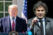 Os presidentes dos Estados Unidos, Donald Trump, e da Argentina, Javier Milei