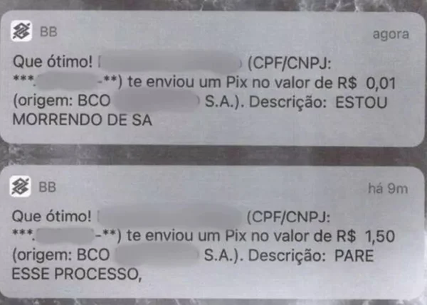 idoso importuna ex por pix