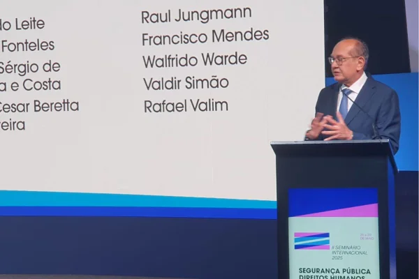 Gilmar Mendes fala em evento sobre segurança pública em São Paulo