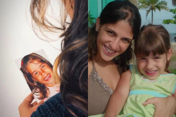 montagem colorida com fotos de mãe de Isabella Nardoni