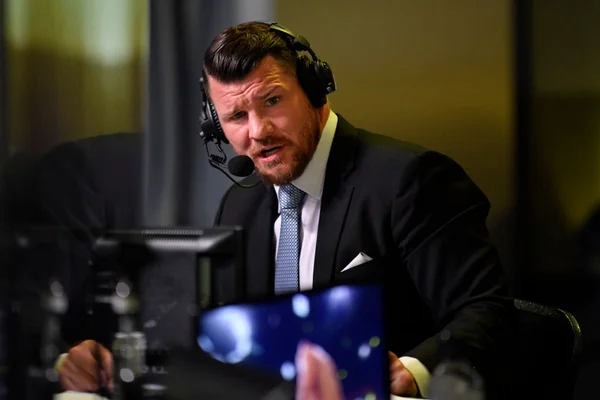 Michael Bisping, ex-campeão pesos-médios do UFC durante transmissão do UFC em 2020