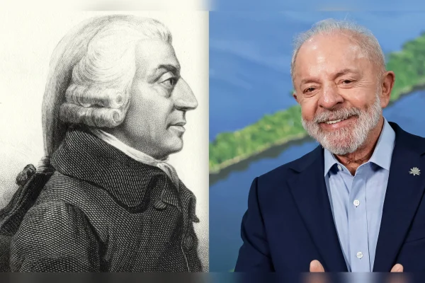O economista Adam Smith e o presidente Lula (PT)