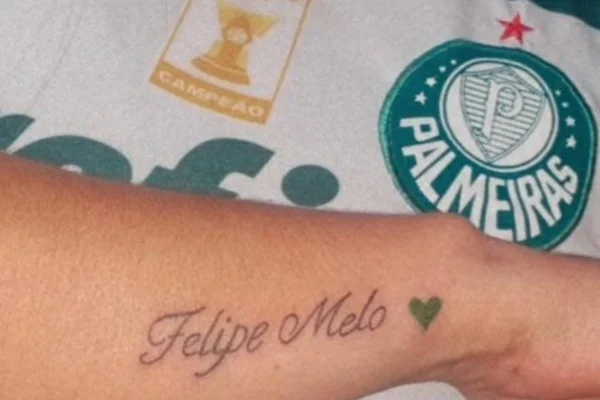 Palmeiras tatuagem Felipe Melo