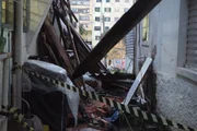 Escombros de pensão no Bixiga após desabamento Escombros de pensão no Bixiga após desabamento