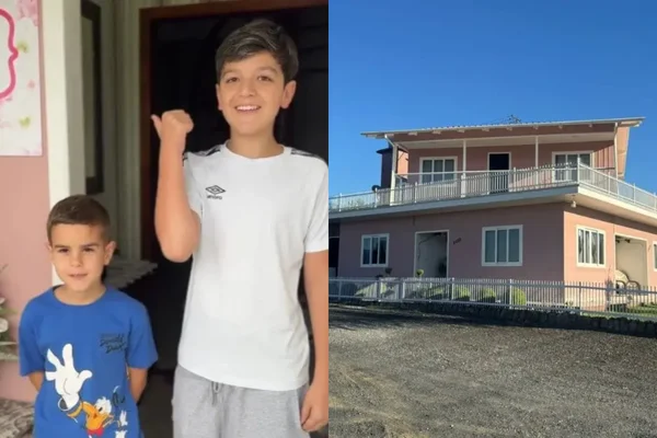 Crianças conquistam a internet ao apresentar casa giratória da bisavó