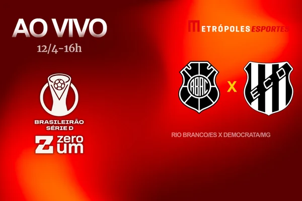 Série D ZeroUm: assista Rio Branco-ES x Democrata-MG ao vivo