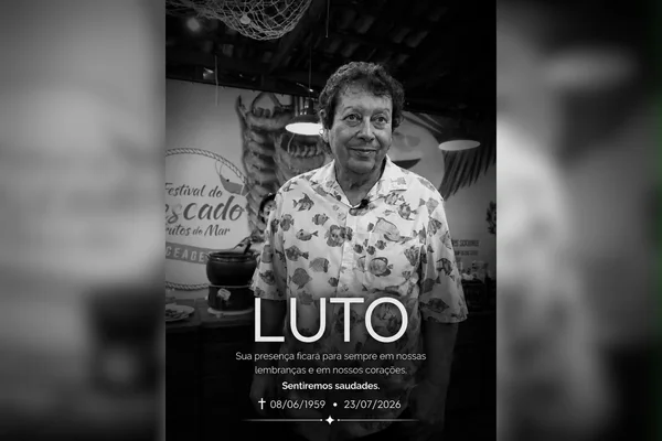 Imagem colorida de cartaz por luto pela morte do comerciante Jair Legnaioli, criador do festival das sopas da Ceagesp - Metrópoles