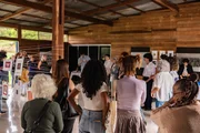 Exposição de gravuras produzidas pelos participantes